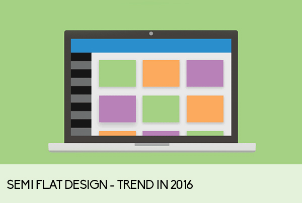 Semi Flat Design - trend in 2016
