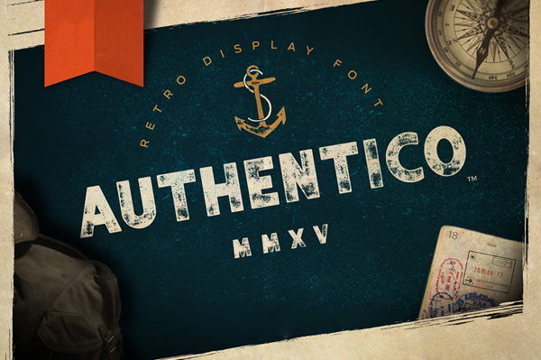Authentico Display Font was inspired by vintage poster typography