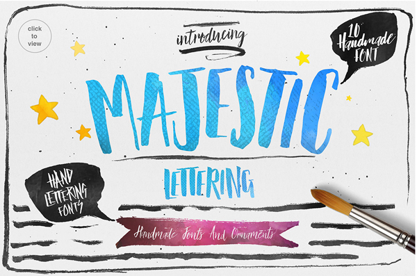 The Majestic Handlettering Kit (10 Fonts) 