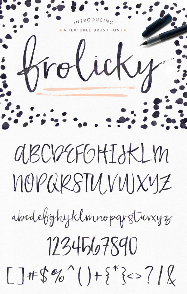Frolicky Fonts and Bouquet Illustrations