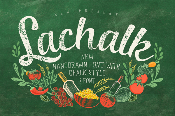 The La Chalk typeface has two incredible fonts included