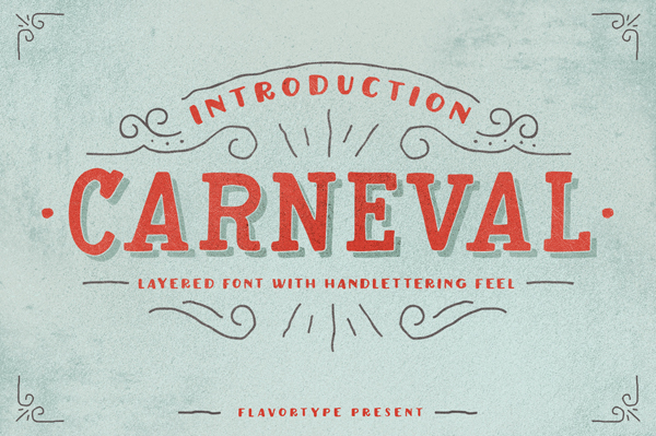 Carneval script is a set of fonts
