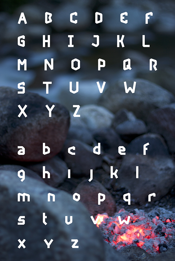 Rockfire Font Letters