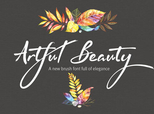 Artful Beauty is a smooth, crisp and clear brush font