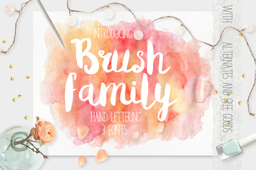 The Brush Family (Includes 3 Fonts)