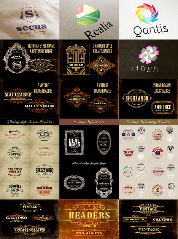 Free 84 logo, badge or frame branding templates