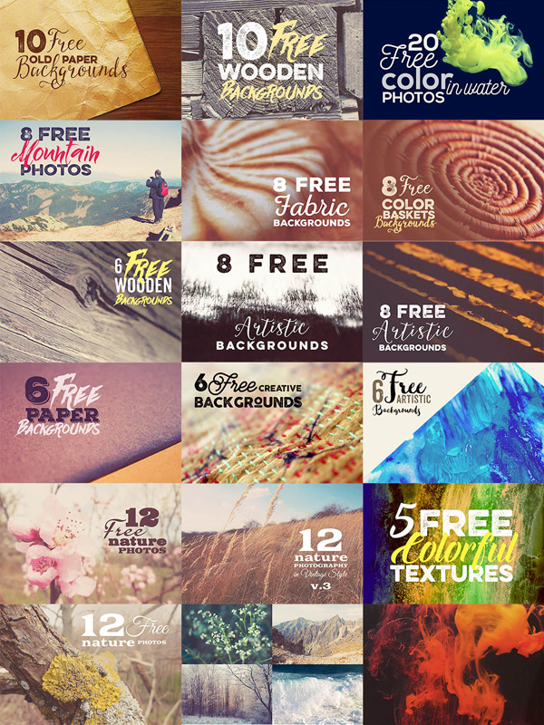 Free 100s of photos & backgrounds