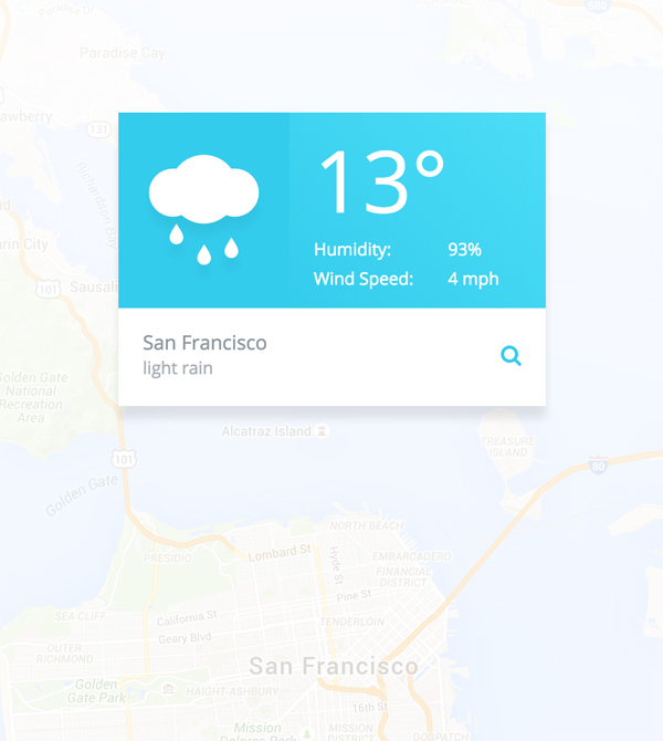 Free fully functional Weather App UI PSD Template