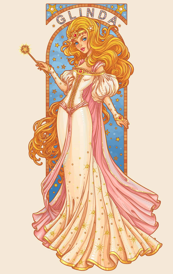 Create an Art Nouveau-Inspired Glinda Character in Adobe Illustrator