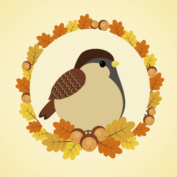 How to Create an Autumn Composition With a Sparrow in Adobe Illustrator