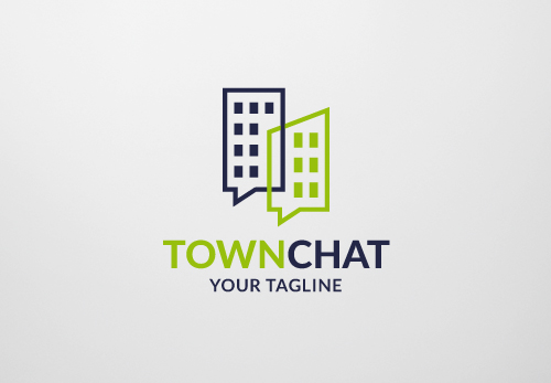 Town Chat Logo Template