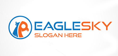 Eagle Sky / Letter R Logo Template