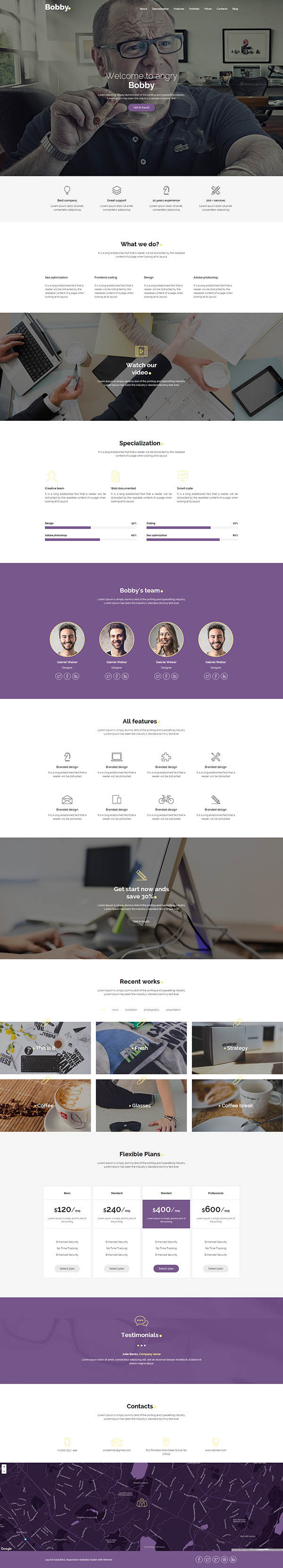 Bobby - Multipurpose Creative Service Landing Page