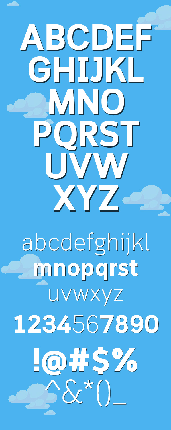 Cloud Sans Font Letters