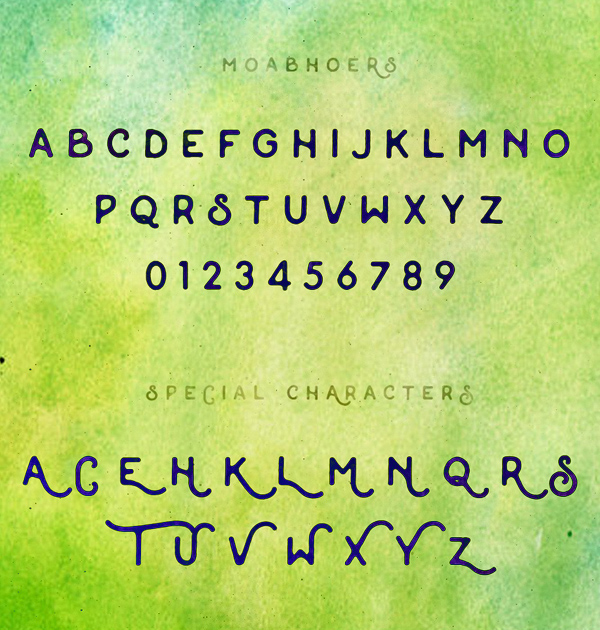 Moabhoers Font Letters
