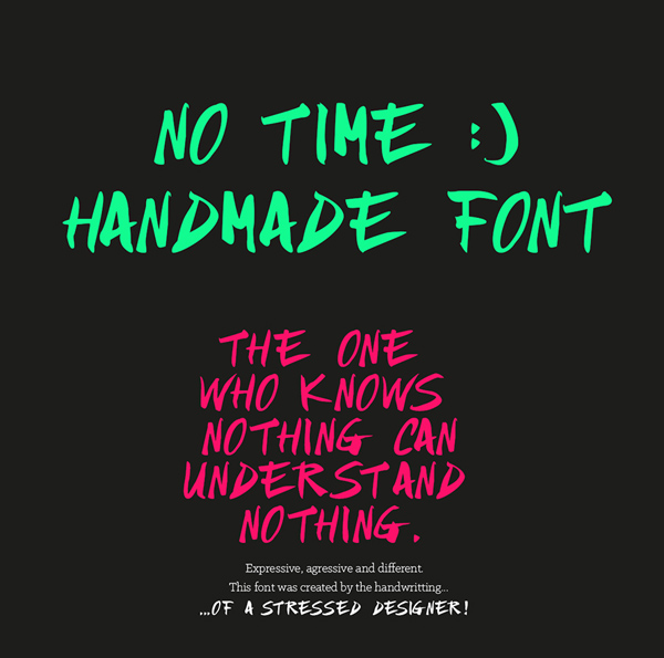 NO TIME Free Font