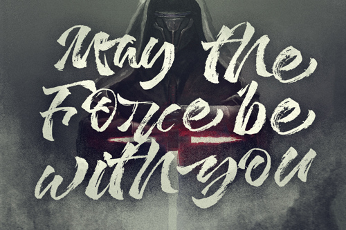 May the force be with you handwriting lettering