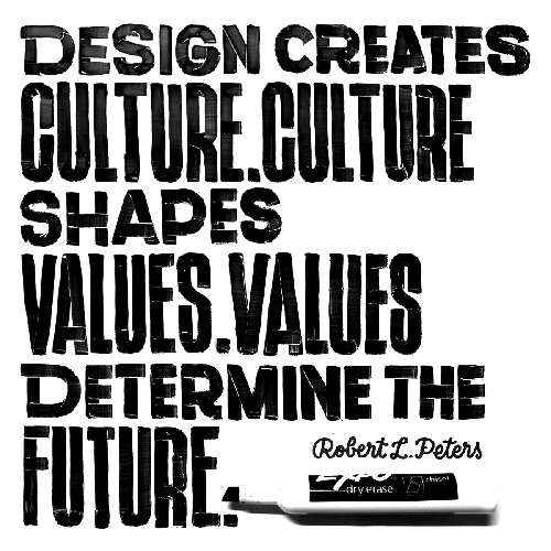 Design Creates Culture handwriting lettering