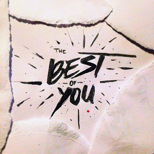 The Best of You handwriting lettering