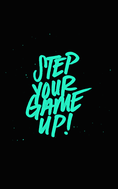 Set you Game Up! handwriting lettering