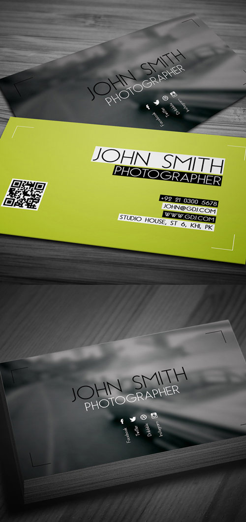 Photography Business Card Design #1