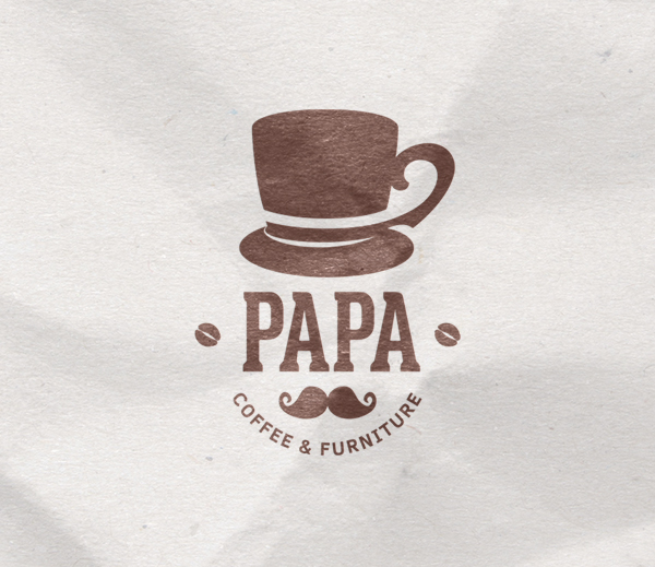 Papa Coffee & Furniture Logo by Dat Do