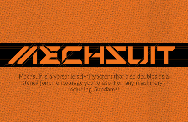 Mechsuit Stencil Font - Free Download