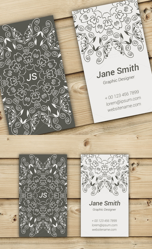 Two-sided business card template