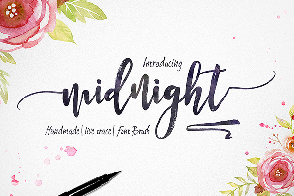 Midnight script font