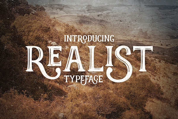 Realist handcrafted typeface