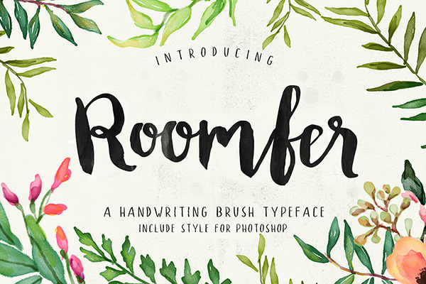 Roomfer bold handwriting brush font