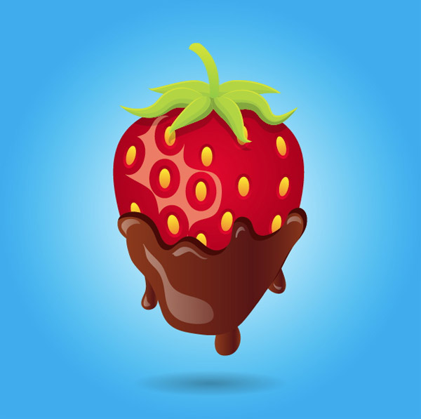 Create A Mouthwatering Chocolate Covered Strawberry in Illustrator