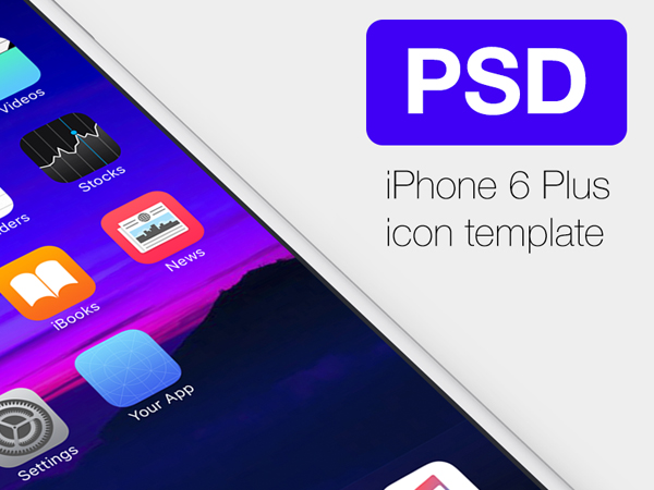 Free Icon Template for iPhone6 Plus