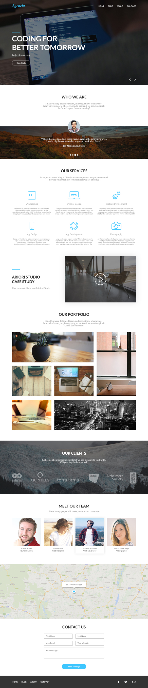 Agencia - FREE One Page PSD Template