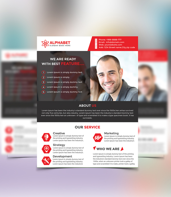 Free Corporate Business Flyer PSD Template