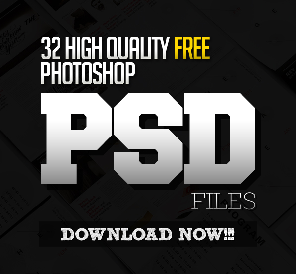 32 New Photoshop Free PSD Files for Graphic Designers