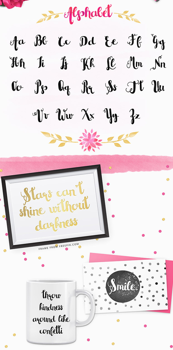 Little Cutie fonts and letters