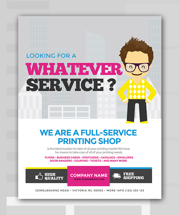 Free Services Flyer PSD Template