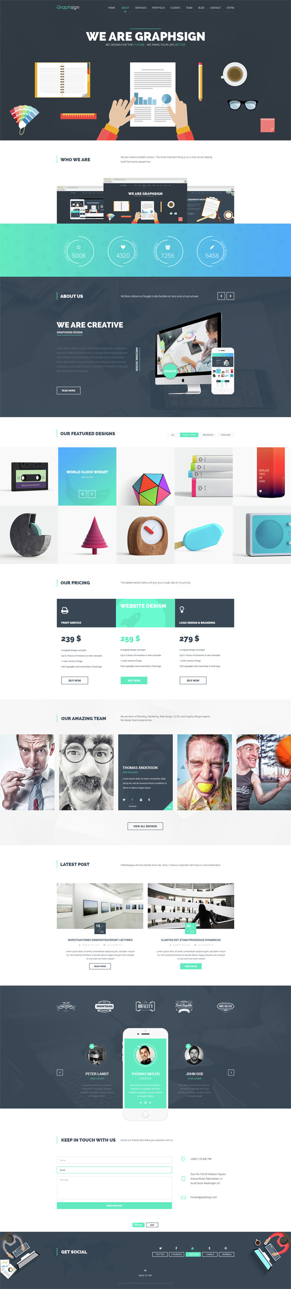 Graphsign – Creative One Page Multi-Purpose WP Theme