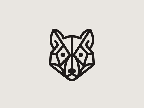 Wolf Line Art Logo by Steve Wolf