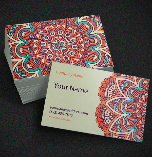 Business cards in ethnic style