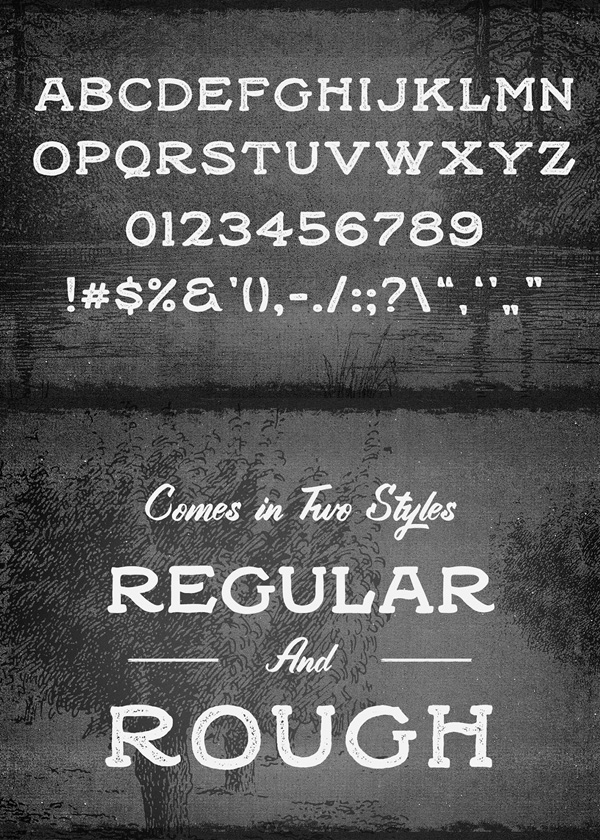 Black Willow Font Letters and Numbers