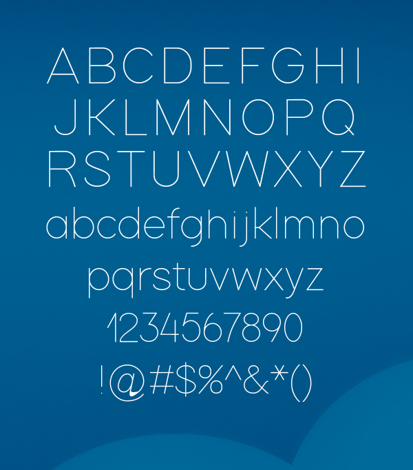 Soft Line Font Letters and Numbers