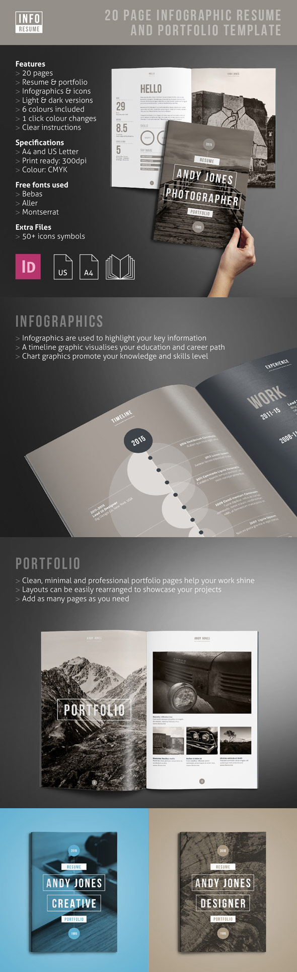 Infographic Resume and Portfolio Set