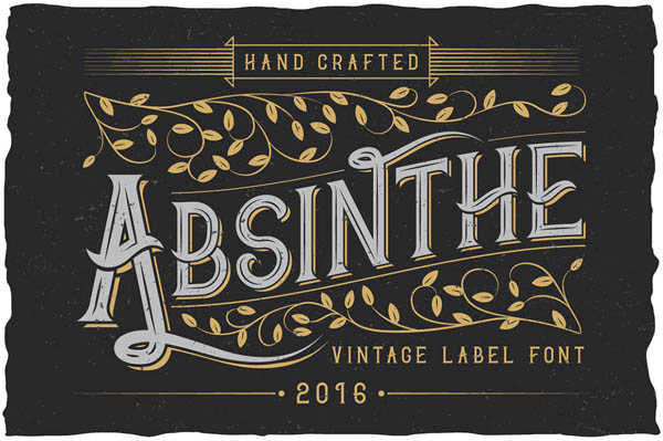 Absinthe label typeface