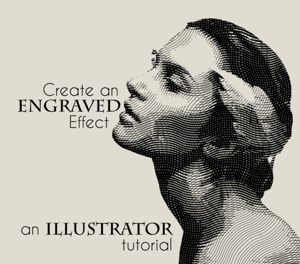 How to create an engraved illustration effect in Illustrator