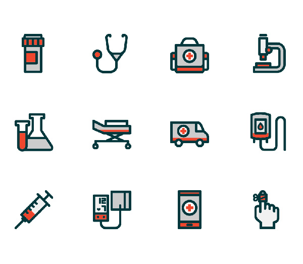 Free Vector Hospital Icons (15 Icons)