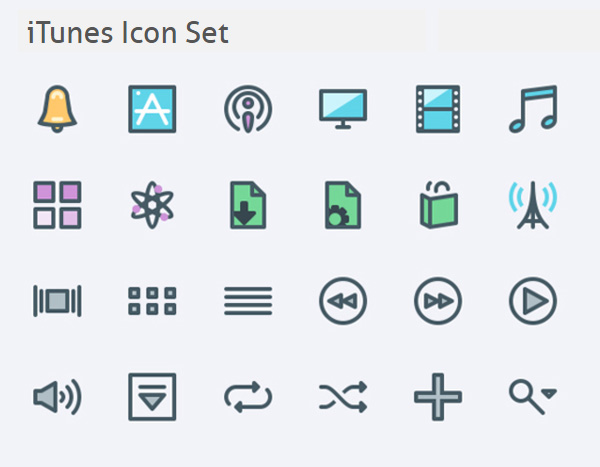 Free iTunes Icon Set (24 Icons)
