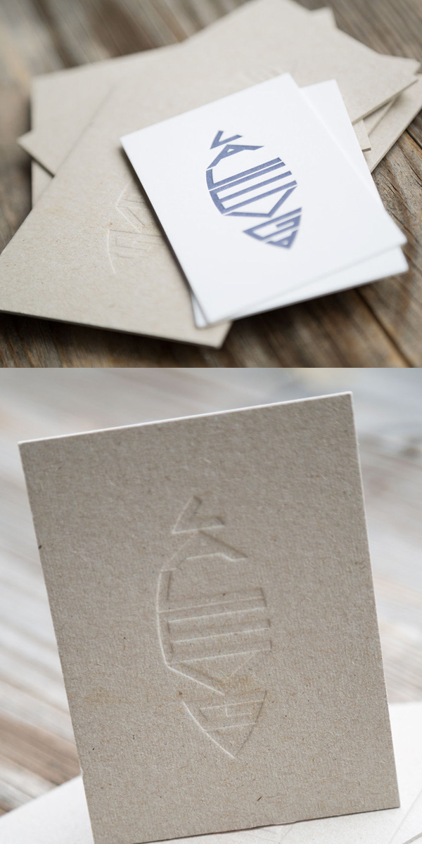 Business Cards Printed and Embossed with Letterpress