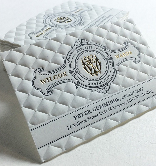 3D Embossed Foiled Business Cards